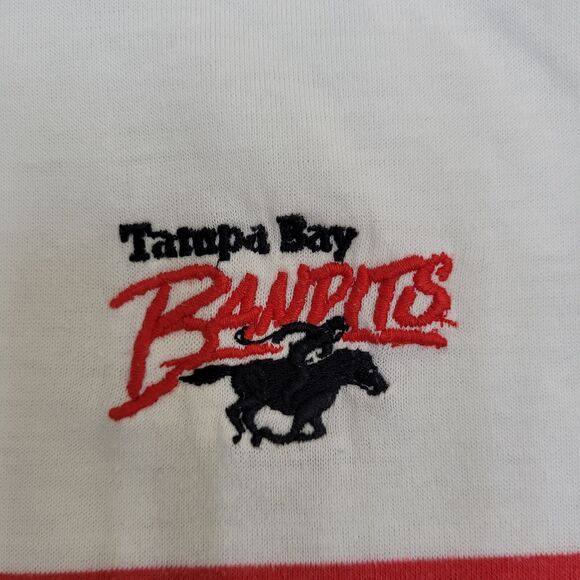 Vintage 60s Tampa-Bay Bandits Shirt Medium 19x26 White USA - Picture 4 of 13